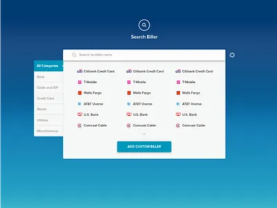 Search biller app biller billpay search search biller tablet