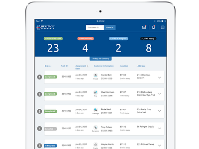iPad App for Insurance Agents agents full app insurance ipad marvel prototype visit