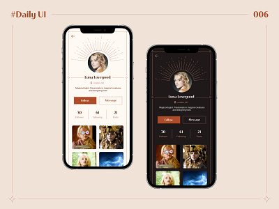 daily UI 006 daily ui challenge dailyui harry potter profile profile page socialmedia