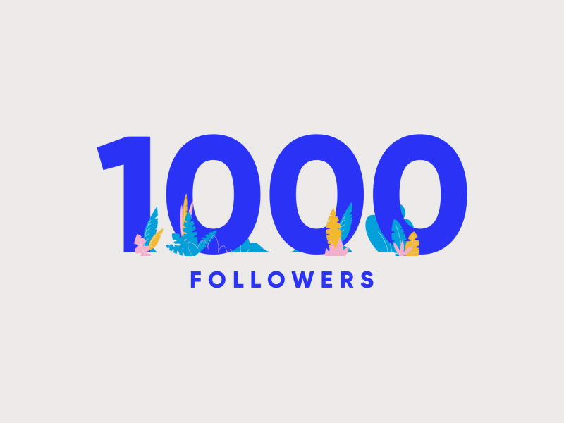 1k followers 1000 1k after effect animation cell animation followers frame-by-frame motion graphics