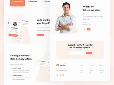 KereHor - Job Finder Landing Page by Farrel Putra for Pixelz on Dribbble