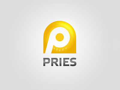 Pries logo var. 3 gray logo pries sun yellow