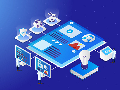 Web Developement Isometric