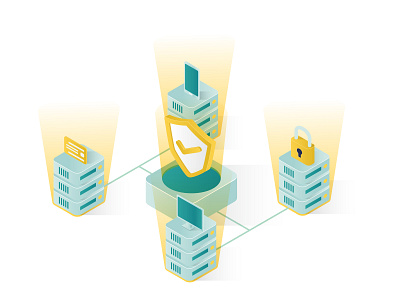 Data Security Isometric Illustration 06