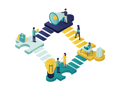 Teamwork Concept Isometric Illustration business connecting puzzle cooperation design good graphic illustration isolated isometric landing page partnership people puzzle puzzle isometric teamwork teamwork illustration teamwork isometric vector website website template