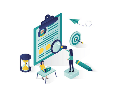 Searching For Candidate Isometric Illustrating 05 businessman candidate career concept design employment hire hiring hr human illustration interview isometric job landing page recruiting recruitment resources search website