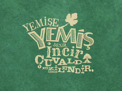 Yemis V.S. Incir izmir shirt t-shirt tee tshirt typo typography