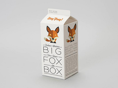 Fox Box branding fox graphic design humour joke packaging