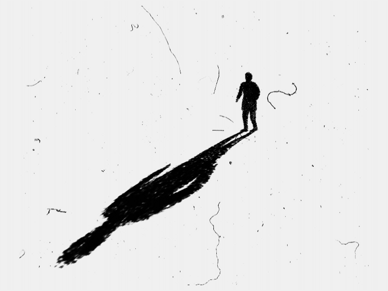 A Night Walker animation black white design illustration pepole walk