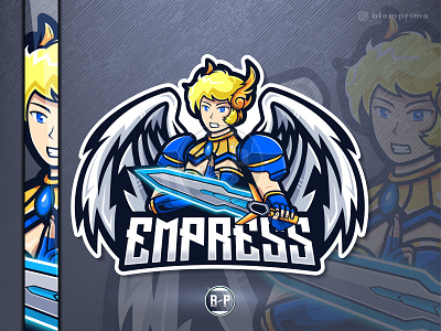 Empress 💀 Esport Mascot Logo angel branding esport esport logo esports girl illustration logo logo esport mascot mascot logo valkyrie