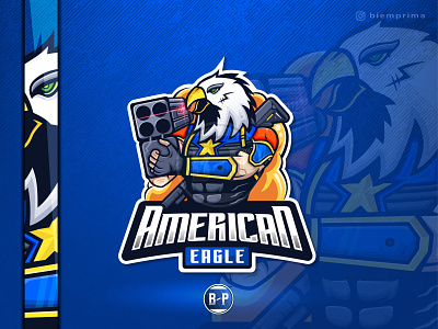 American Eagle 💀 Esport Mascot Logo america american branding eagle esport esport logo esports falcon hawk illustration logo logo esport mascot mascot logo usa