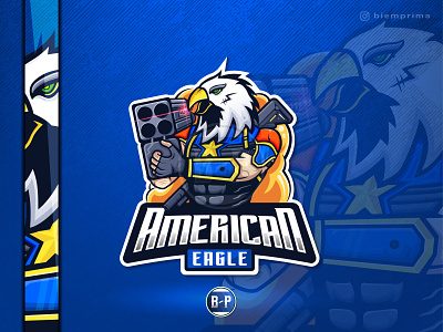 American Eagle 💀 Esport Mascot Logo