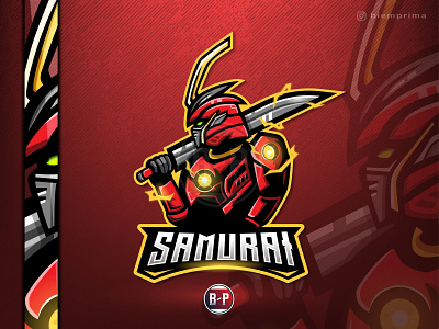 Cyborg Samurai 💀 Esport Mascot Logo