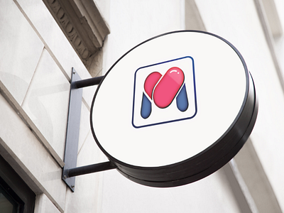 M + Heart + Pill Monogram logo logodesign monogram