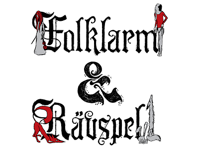 Folklarm & Rävspel - logotype ampersand brand branding illustration lettering logo logotype music