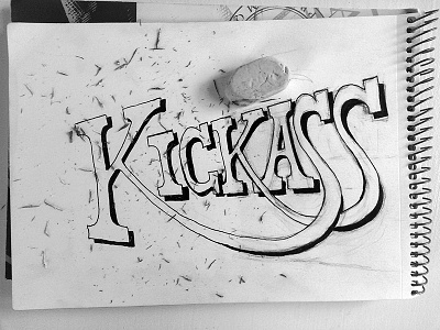 Kickass Dawnland Process3 battle eraser fineliner lettering