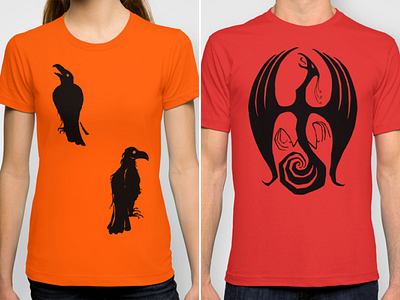 T-Shirts 2 illustration phoenix raven t shirt