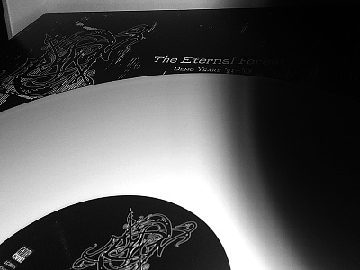 Dawn - The Eternal Forest - LP, white vinyl art design lp metal music packaging vinyl