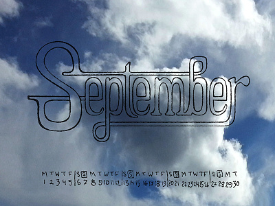 September by Dawnland battle letraspace.com lettering
