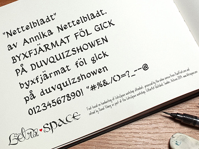 Letraspace Free font - Nettelbladt font free letraspace
