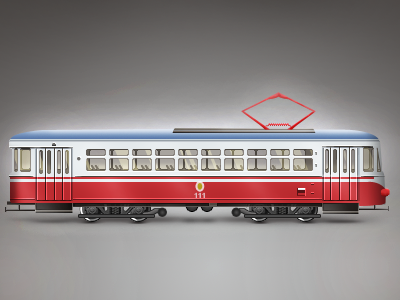 Tram icon illustration paladin-engineering street railway tram tramcar tramline tramway