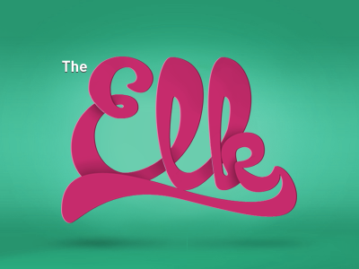 The Elk cardinal game ios iphone lettering logo motton paladin-engineering purple ribbon turquoise type typography