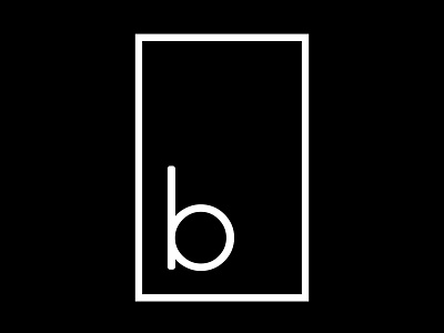 b in window minimal text typography