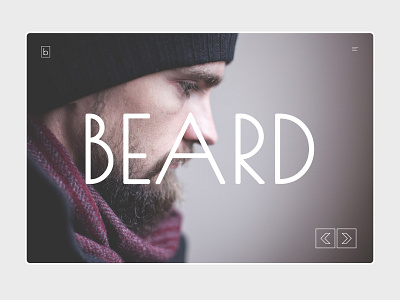 Beard design psd template ui ux web