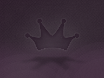 Subtle Royalty crown cutout logo symbol