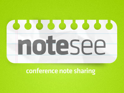 NoteSee logo branding design facebook font identity klavika logo note paper notes