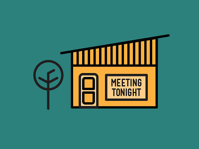 Meeting Tonight door green house meeting orange tree