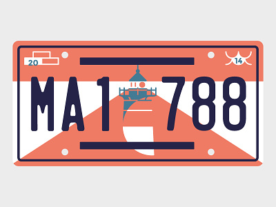 MA Plate WIP cape cod illustration license plate massachusetts nummernschild state vector vektorgrafik