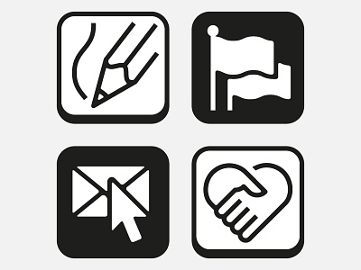 More icons for REWE corporate icons identity illustration minimalism vector vektorgrafik