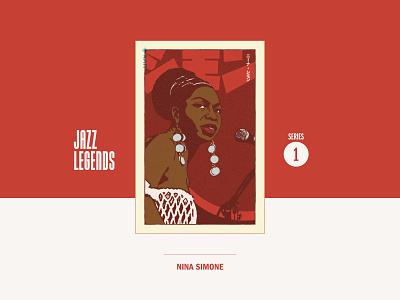 Nina Simone Jazz Menko / Series 1 cards design graphicdesign jazz menko music ninasimone vector
