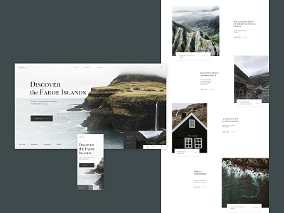 Faroe Islands adobe photoshop adobe xd clean design figma minimal style typography ui ux web website