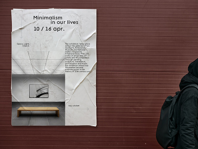 Poster for the minimalism museum. adobe photoshop branding clean minimal minimalism poster promo style typography