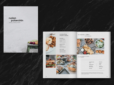 Catering menu in Scandinavian style adobe illustrator adobe photoshop branding clean design food food and drink minimal minimalism style typography