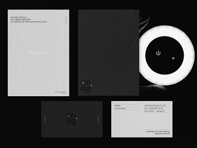 Branding elements for a digital agency. adobe photoshop branding clean dark design logo minimal minimalism poster style typography