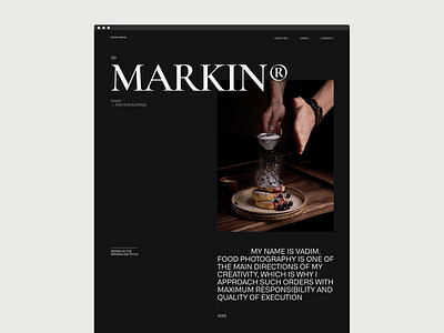 MARKIN® / Portfolio 2020 clean food minimalism portfolio style ui