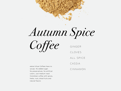Autumn Spice coffee layout type