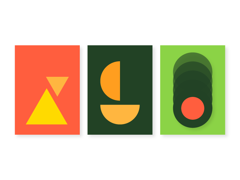 Color Study I geometric shapes color