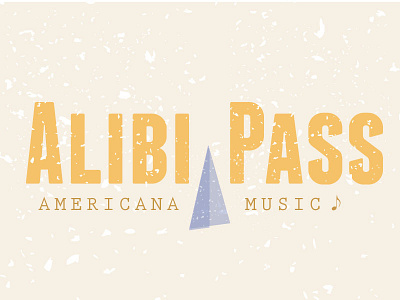 Alibi Pass Logo alibi americana band country logo pass purple texture western yellow