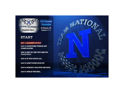 Team National 3D logo 3d branding lighting maya rendering