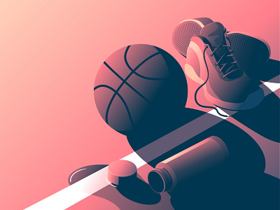 Rest basketball design game gradient illustration illustrator sport vector view