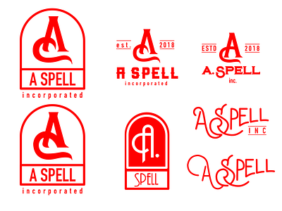 A Spell Inc (Brainstorming) brainstorming hand lettered hand lettered logo logo process process retro logo vintage vintage logo