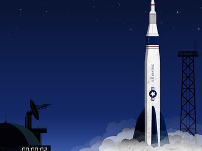 Cape Canaveral illustration photoshop rockets space