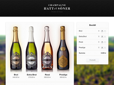 Order - Website champagne css form order pure css