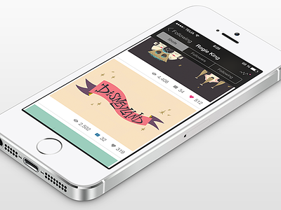 Dribbble for iOS 7 - Profile View