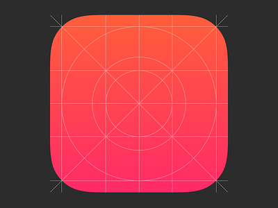 iOS 7 App Icon & Grid - Sketch Template