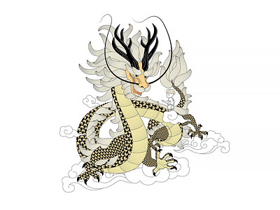 Dragon animation design flat illustration vector 平面 插图 设计